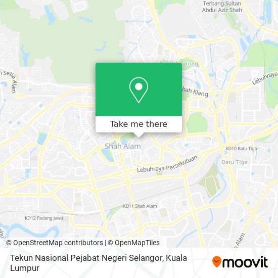 Tekun Nasional Pejabat Negeri Selangor map