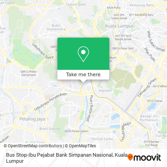 Bus Stop-Ibu Pejabat Bank Simpanan Nasional map