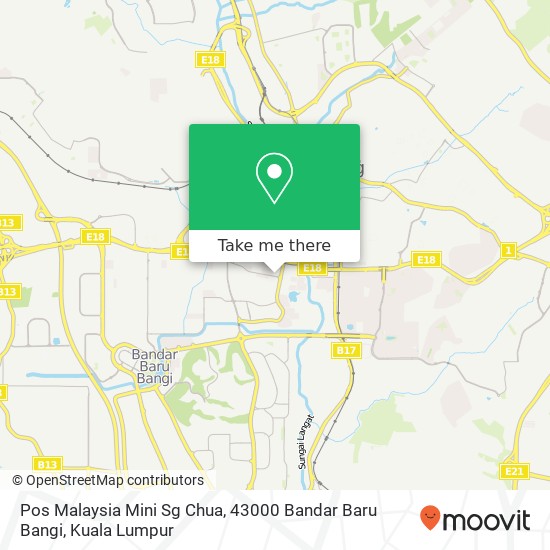 Peta Pos Malaysia Mini Sg Chua, 43000 Bandar Baru Bangi