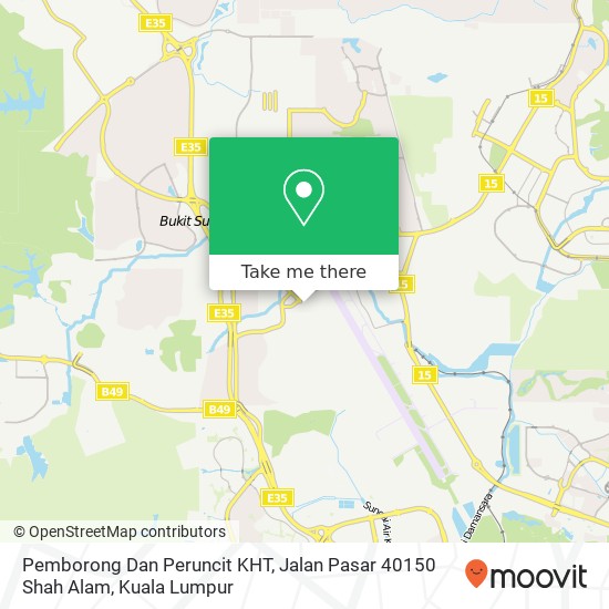 Pemborong Dan Peruncit KHT, Jalan Pasar 40150 Shah Alam map