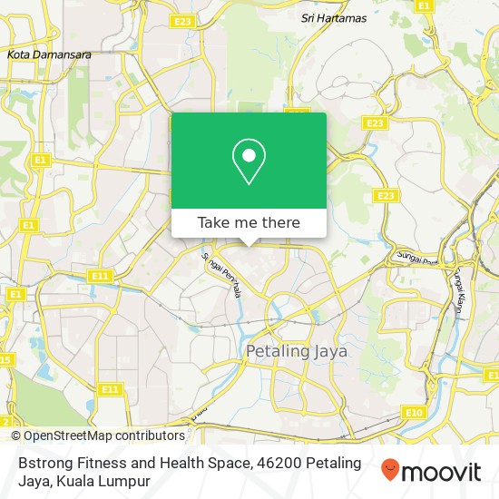 Peta Bstrong Fitness and Health Space, 46200 Petaling Jaya