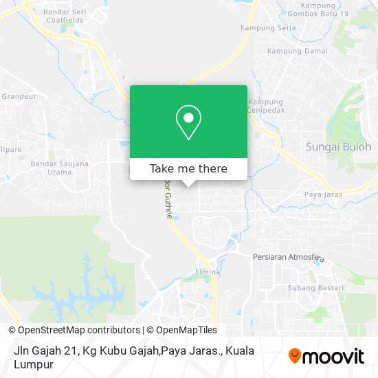 Peta Jln Gajah 21, Kg Kubu Gajah,Paya Jaras.