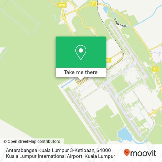 Peta Antarabangsa Kuala Lumpur 3-Ketibaan, 64000 Kuala Lumpur International Airport
