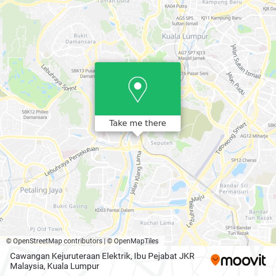 Cawangan Kejuruteraan Elektrik, Ibu Pejabat JKR Malaysia map