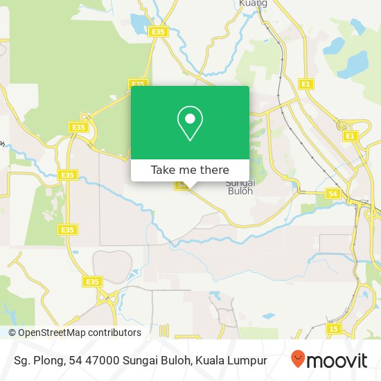 Peta Sg. Plong, 54 47000 Sungai Buloh