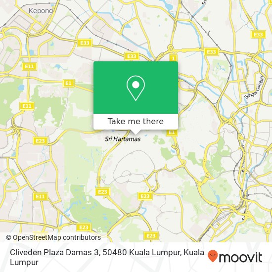 Cliveden Plaza Damas 3, 50480 Kuala Lumpur map