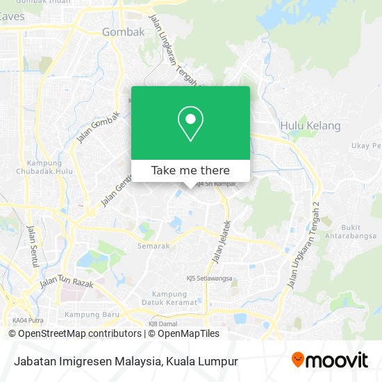 Jabatan Imigresen Malaysia map