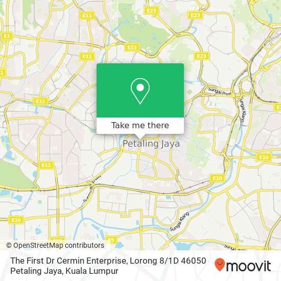 The First Dr Cermin Enterprise, Lorong 8 / 1D 46050 Petaling Jaya map