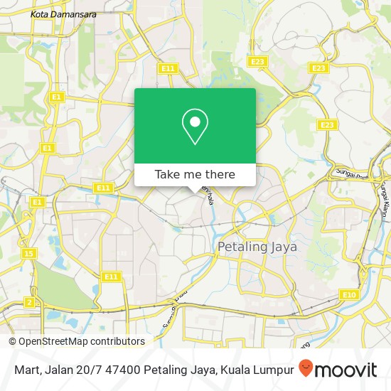 Mart, Jalan 20 / 7 47400 Petaling Jaya map