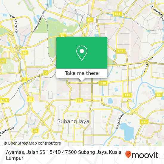 Ayamas, Jalan SS 15 / 4D 47500 Subang Jaya map