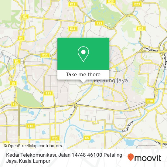 Peta Kedai Telekomunikasi, Jalan 14 / 48 46100 Petaling Jaya