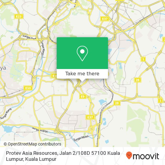 Protev Asia Resources, Jalan 2 / 108D 57100 Kuala Lumpur map