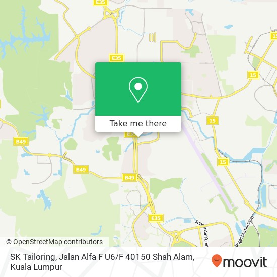 SK Tailoring, Jalan Alfa F U6 / F 40150 Shah Alam map