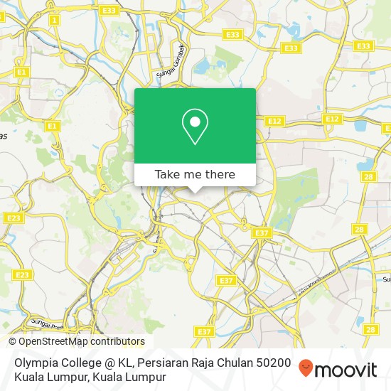 Olympia College @ KL, Persiaran Raja Chulan 50200 Kuala Lumpur map