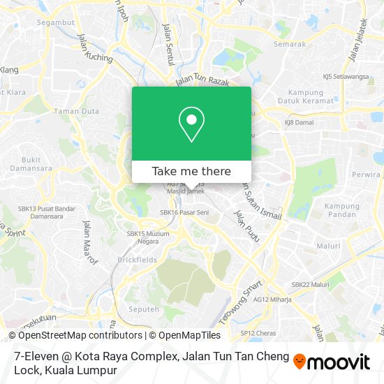 7-Eleven @ Kota Raya Complex, Jalan Tun Tan Cheng Lock map