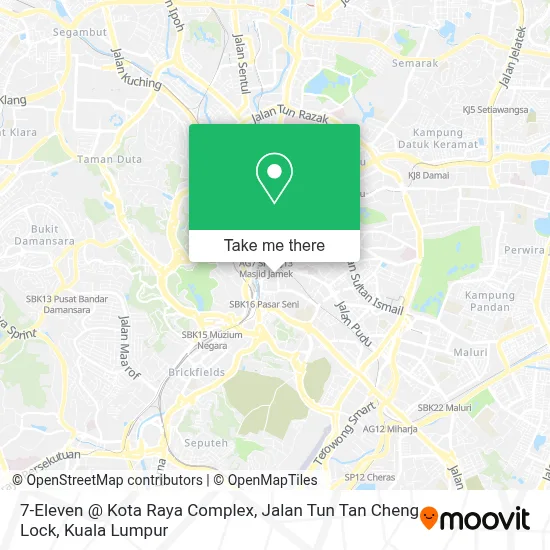 7-Eleven @ Kota Raya Complex, Jalan Tun Tan Cheng Lock map