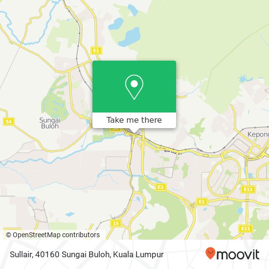 Sullair, 40160 Sungai Buloh map