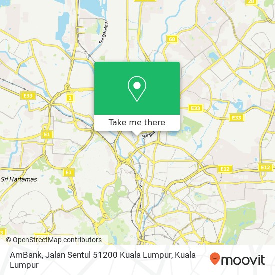 AmBank, Jalan Sentul 51200 Kuala Lumpur map