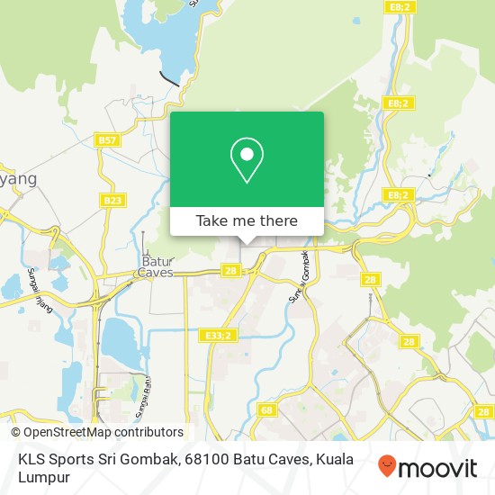 KLS Sports Sri Gombak, 68100 Batu Caves map