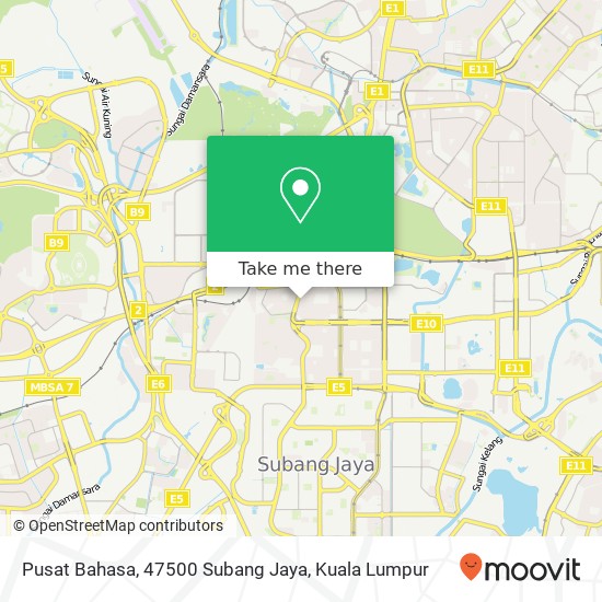 Peta Pusat Bahasa, 47500 Subang Jaya