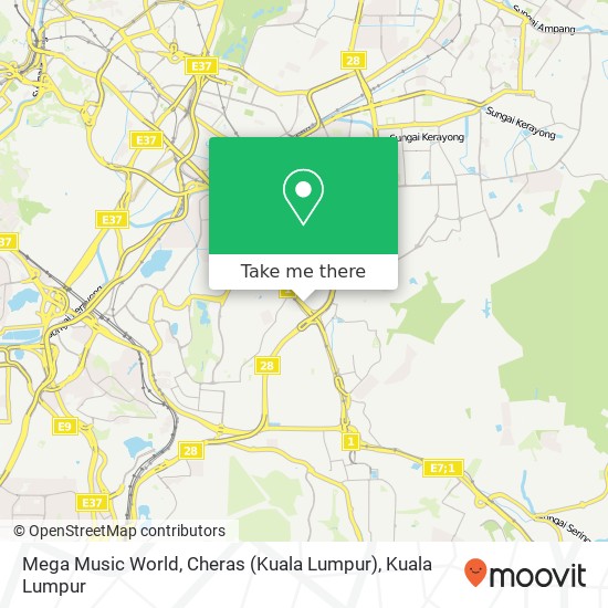 Mega Music World, Cheras (Kuala Lumpur) map