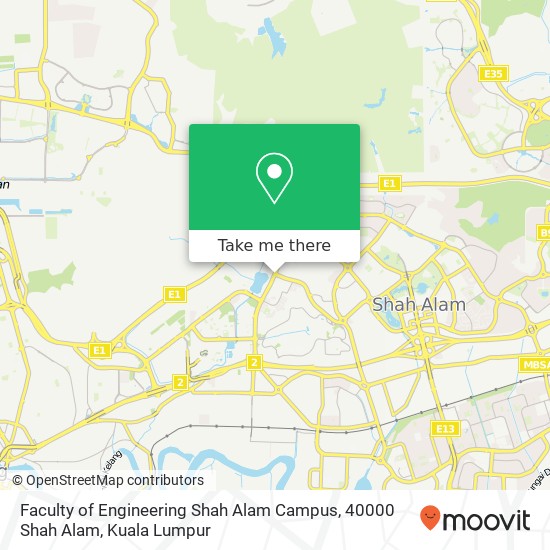 Faculty of Engineering Shah Alam Campus, 40000 Shah Alam map