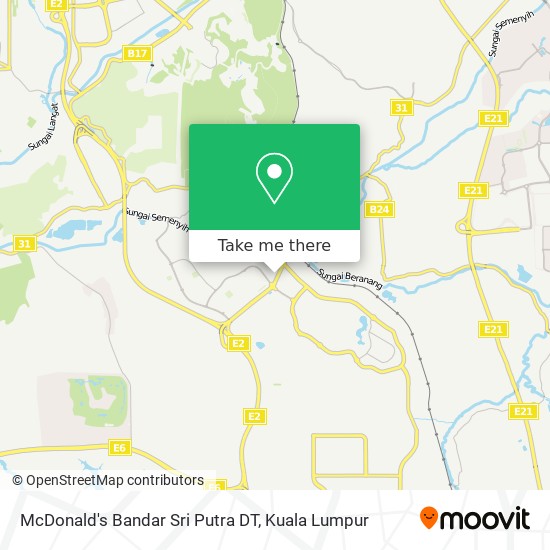 Peta McDonald's Bandar Sri Putra DT
