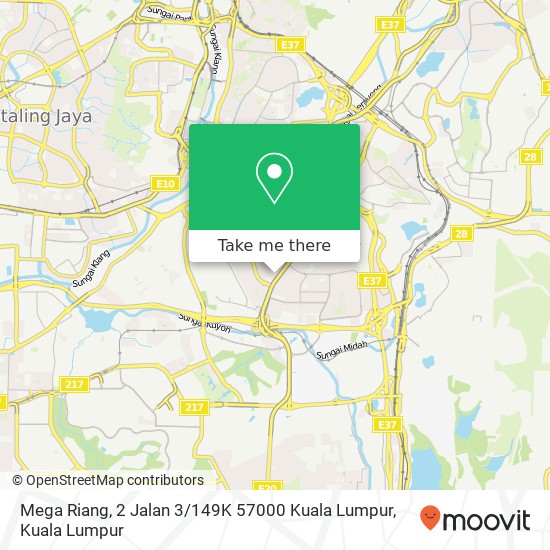Mega Riang, 2 Jalan 3 / 149K 57000 Kuala Lumpur map