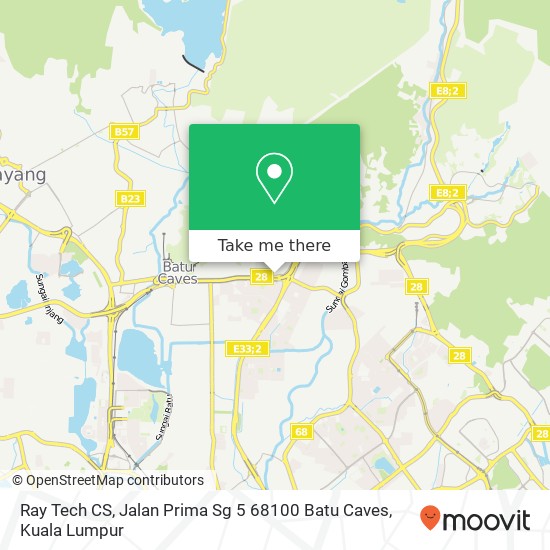 Peta Ray Tech CS, Jalan Prima Sg 5 68100 Batu Caves