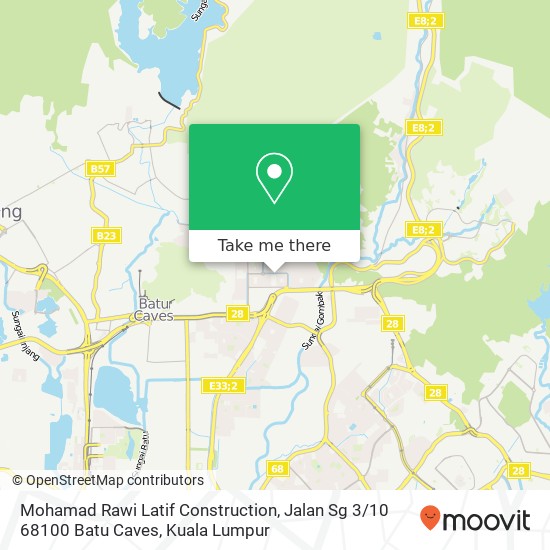 Peta Mohamad Rawi Latif Construction, Jalan Sg 3 / 10 68100 Batu Caves