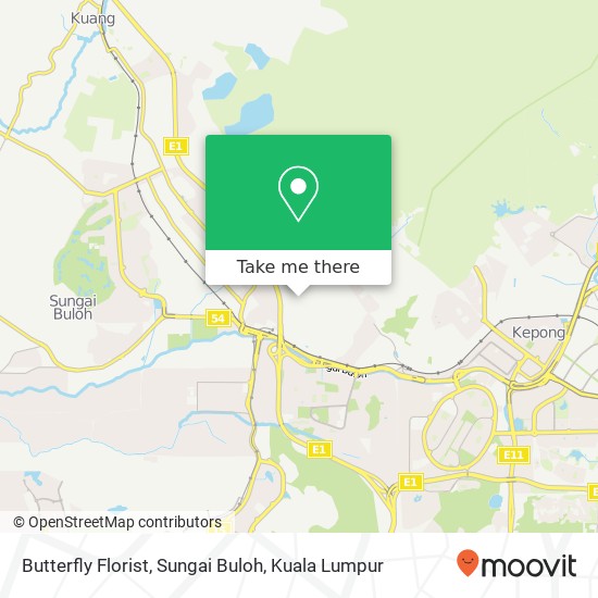 Butterfly Florist, Sungai Buloh map