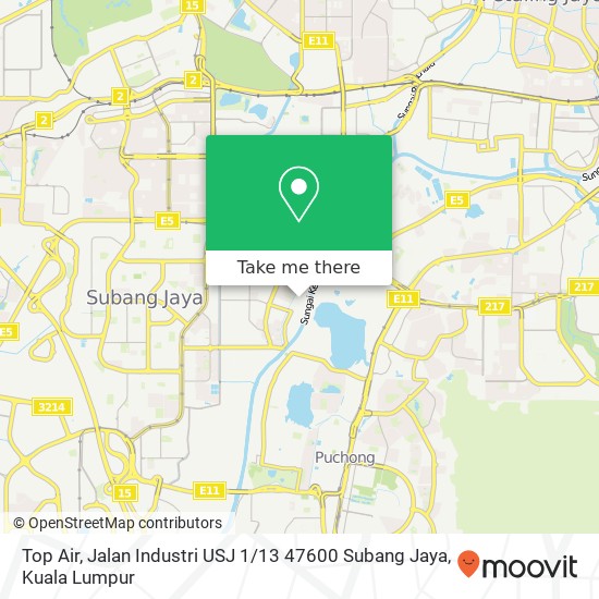 Top Air, Jalan Industri USJ 1 / 13 47600 Subang Jaya map
