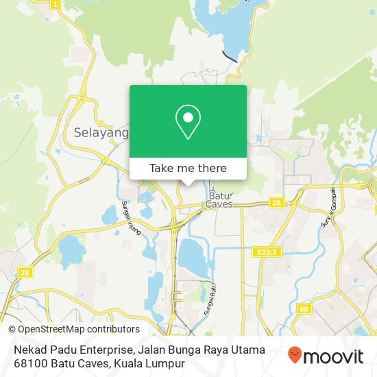 Nekad Padu Enterprise, Jalan Bunga Raya Utama 68100 Batu Caves map