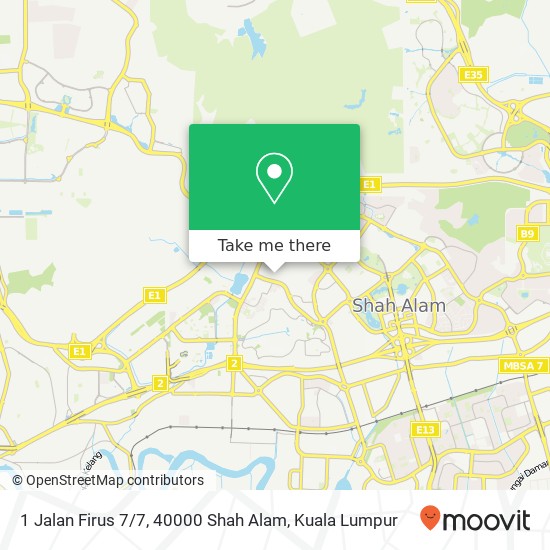 1 Jalan Firus 7 / 7, 40000 Shah Alam map