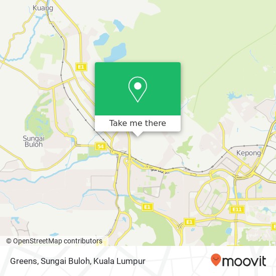 Greens, Sungai Buloh map