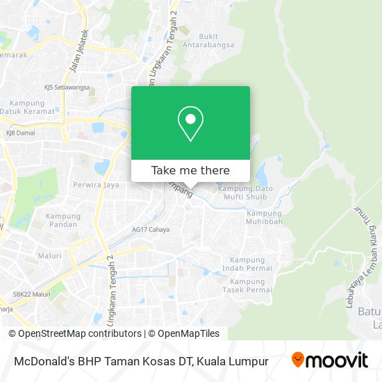 Peta McDonald's BHP Taman Kosas DT