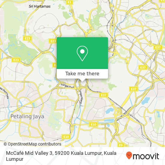 Peta McCafé Mid Valley 3, 59200 Kuala Lumpur