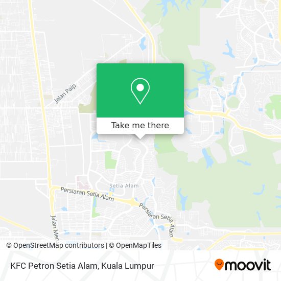 KFC Petron Setia Alam map