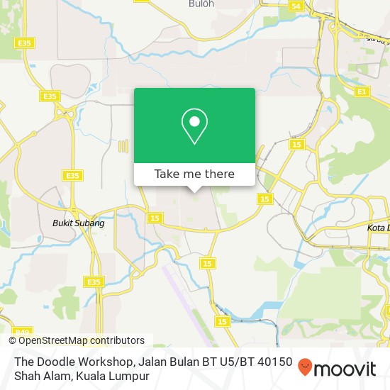 The Doodle Workshop, Jalan Bulan BT U5 / BT 40150 Shah Alam map