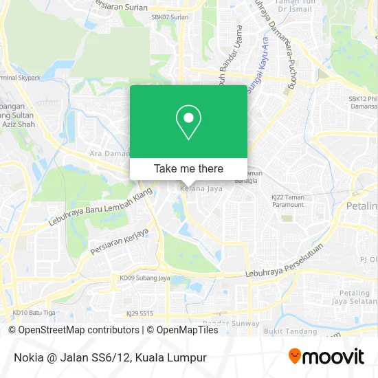 Nokia @ Jalan SS6/12 map