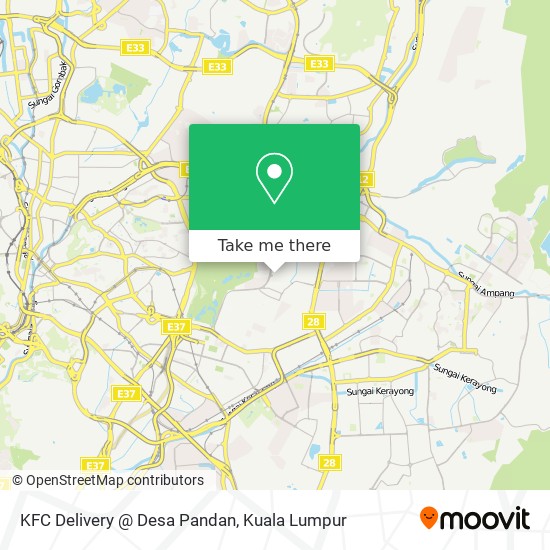 Peta KFC Delivery @ Desa Pandan