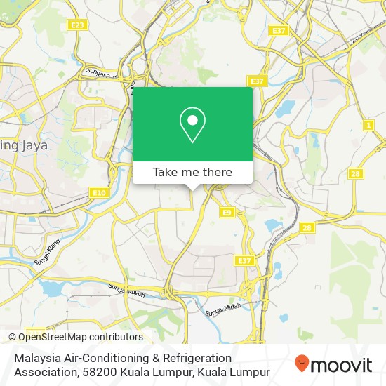Malaysia Air-Conditioning & Refrigeration Association, 58200 Kuala Lumpur map