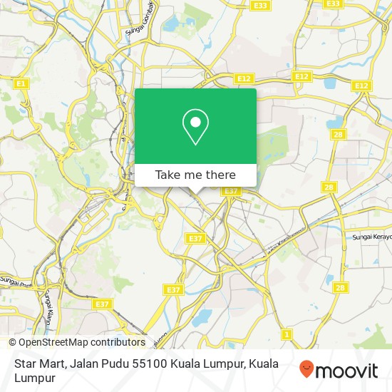 Star Mart, Jalan Pudu 55100 Kuala Lumpur map