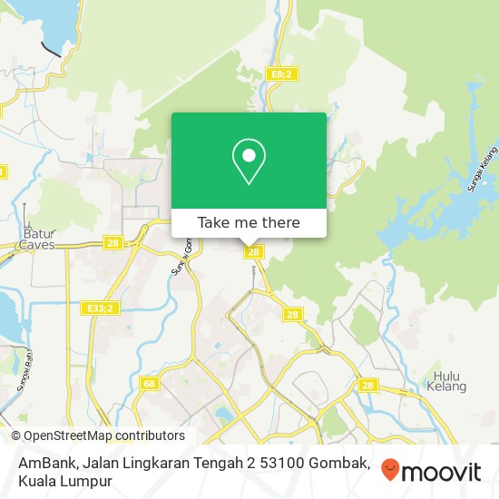 AmBank, Jalan Lingkaran Tengah 2 53100 Gombak map