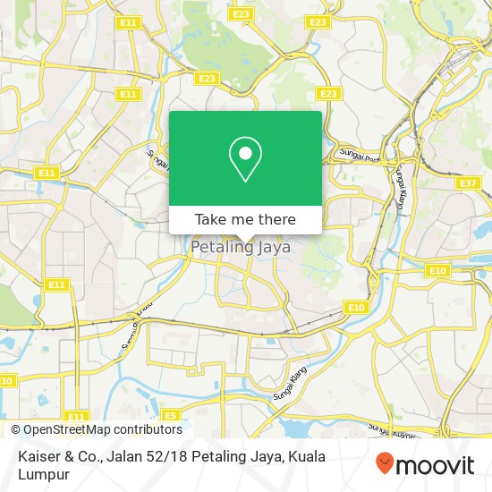 Kaiser & Co., Jalan 52 / 18 Petaling Jaya map