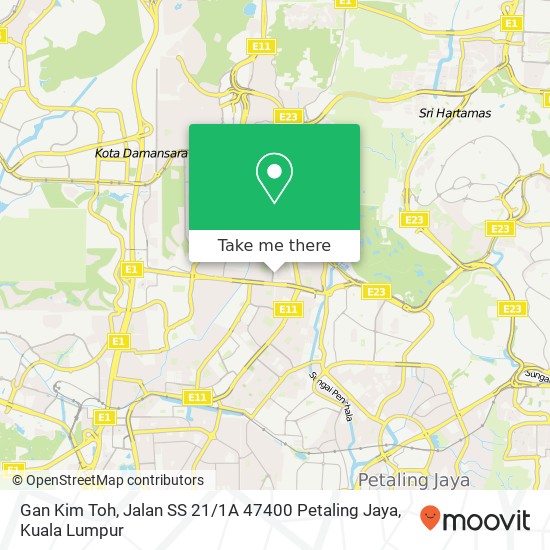 Gan Kim Toh, Jalan SS 21 / 1A 47400 Petaling Jaya map