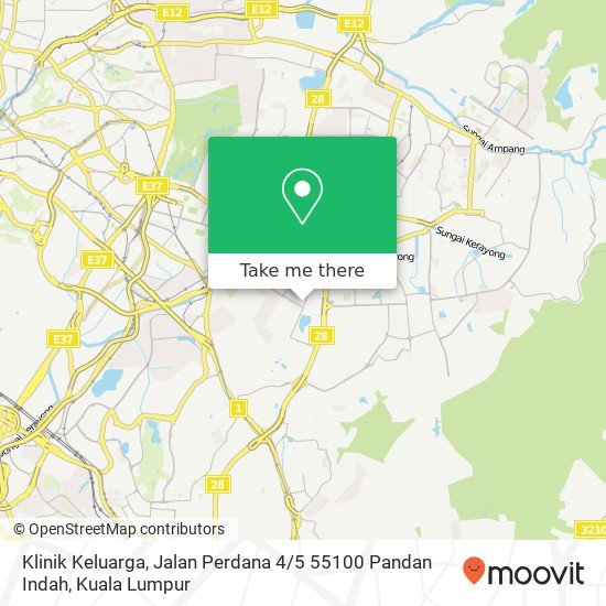 Klinik Keluarga, Jalan Perdana 4 / 5 55100 Pandan Indah map