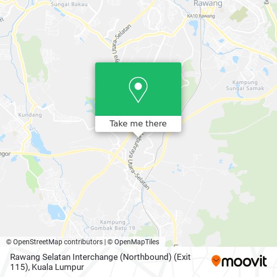 Rawang Selatan Interchange (Northbound) (Exit 115) map