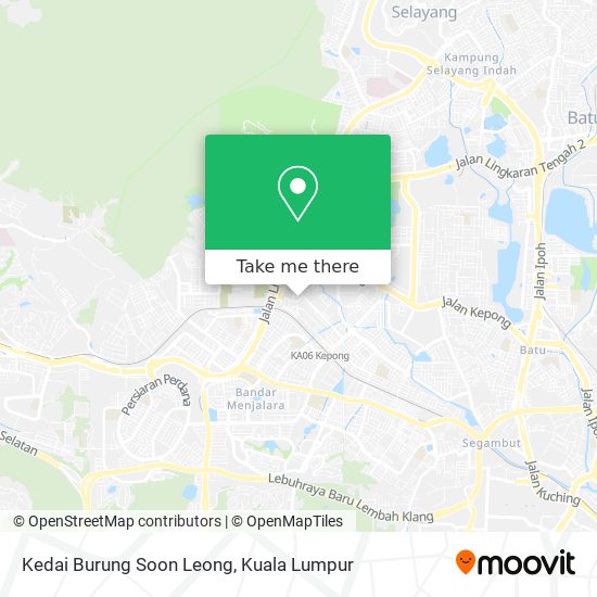 Kedai Burung Soon Leong map