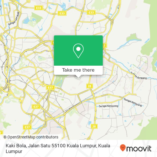 Peta Kaki Bola, Jalan Satu 55100 Kuala Lumpur